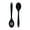 Black, variant on Ccgaton Store Clearance 2 Pieces Silicone Nonstick Mixing Spoons, Serving Cooking Baking Spoons,Slotted and Solid Spoons for Mixing and Serving