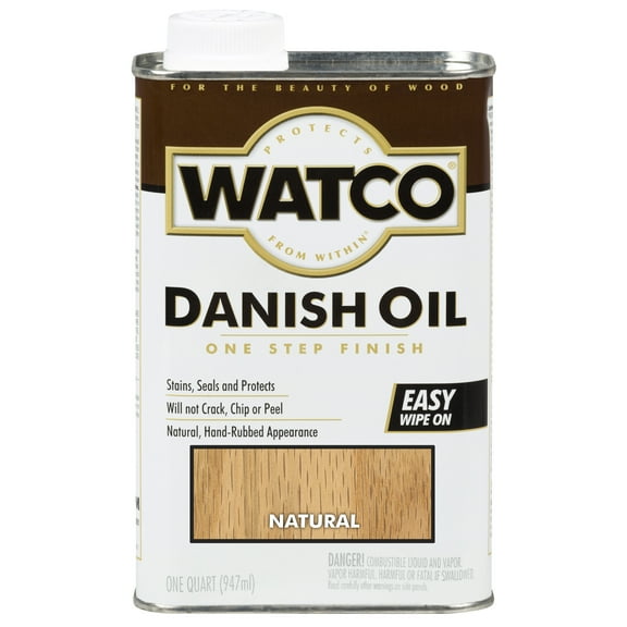 4 Pack, Natural, Watco Danish Oil - A65741, Quart