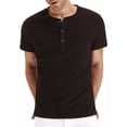 thumbnail image 1 of Playera Casual Manga Corta Algodón Cuello Henley Para Hombre, 1 of 6