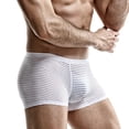 thumbnail image 1 of B91xZ Boxers pour Hommes en Coton Extensible Évacuant L'Humidité avec Poche, Blanc G, 1 of 5
