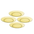 thumbnail image 6 of STP GOODS Borosilicate Glass Round Dinner Plate Set of 4 Pcs 9.25" (23.5 cm) Glass Stackable Appetizer Serving Plates for Salad Dessert Home Kitchen, Dinnerware, Yellow, 6 of 10