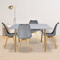 thumbnail image 4 of Set de 4 Sillas de Comedor Acojinadas Frankfurt Gris Mundo In Casa, 4 of 9