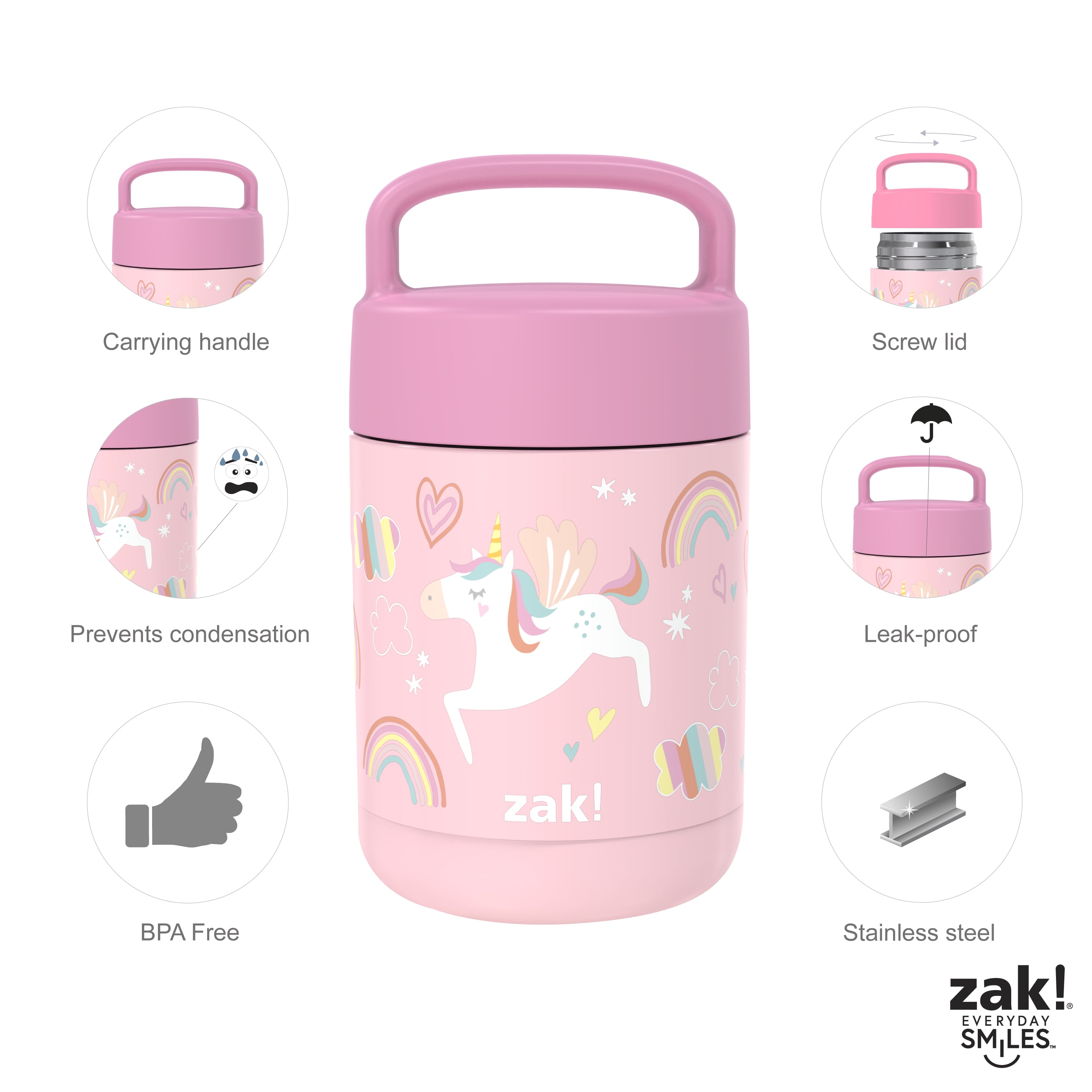 Zak! Designs Unicorn Plastic Water Bottle, 16 fl oz - Fry's Food Stores