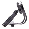 thumbnail image 3 of Aluminum Alloy Arc-Design Handheld Camera Stabilizer with 2 Additional Weights, Anti-Slip Multi-Angle Handle, Rubber Pad Protection, Max 1500g Load for DSLR DV Video Shooting (Black), 3 of 7