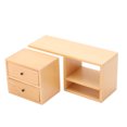 thumbnail image 1 of Gabinete de casa de muñecas modelo miniatura de madera de abedul decorativo Simple elegante Mini gabinete modelo 1:12, 1 of 8