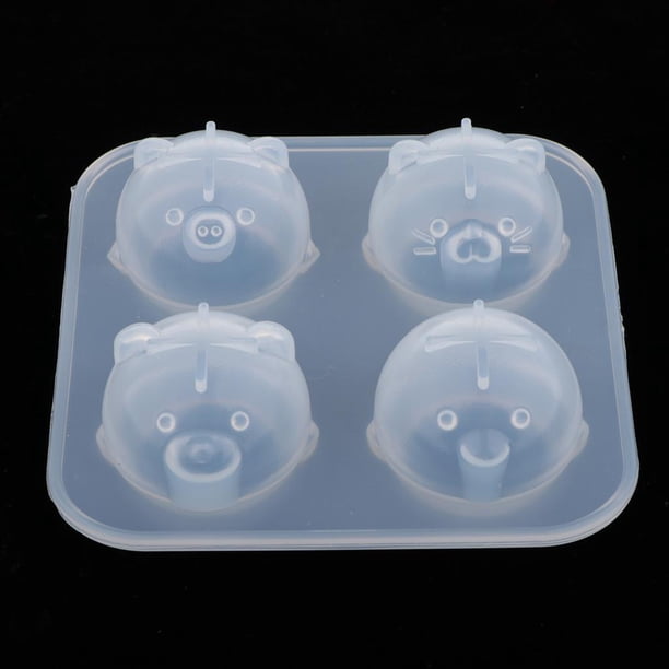 Molde de Silicona Transparente para Animales, Arcilla Polimérica, Artesanía de Resina, Molde para Joyas DIY cara de espejo Baoblaze Molde de pastel de silicona