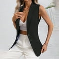 thumbnail image 6 of DHFJKG Women's Suit Vest Top Dressy Casual Button Up Wasitcoat Fromal Sleeveless Blazer For Work Office Comfortable Tops, 6 of 9