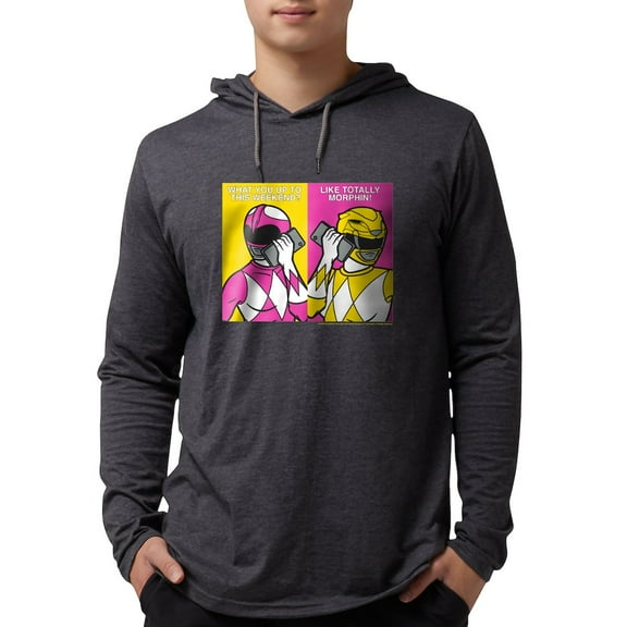 CafePress - Power Rangers On Their Cell Pho - Mens Hooded Shirt