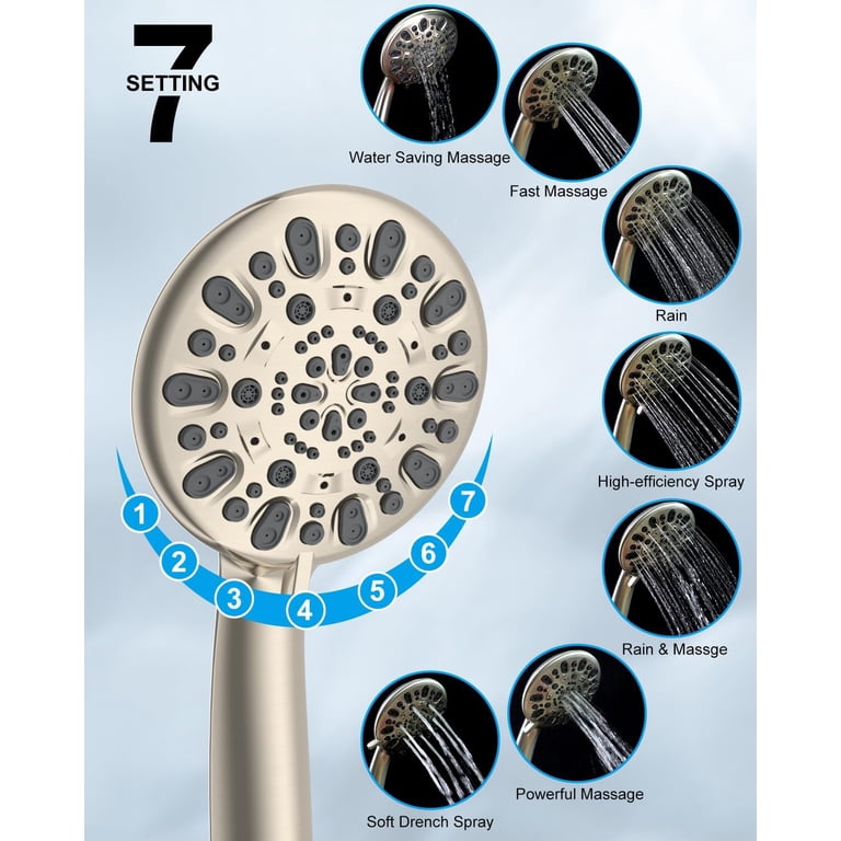 Rain Shower Head Brushed Nickel UCLIMAA Rainfall 8 Inch Shower Head ...