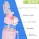 thumbnail image 4 of Botella de agua motivacional para deportes, jarra de agua de 1 l a prueba de fugas sin BPA con pajita y correa de transporte, diseño de boca ancha para una fácil limpieza y colocación de cubitos de, 4 of 5