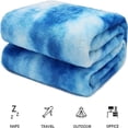 thumbnail image 4 of Blanket Cozy Soft Blue Tie Dye Blanket - Throw 50" x 70", 4 of 5