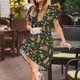 thumbnail image 3 of Balery Funny Sloths In The Forest Vestidos sueltos de manga corta para mujer, vestidos de verano 2025, vestidos casuales de corte A con vuelo., 3 of 6