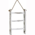 thumbnail image 3 of Solid Wood Wall Hanging Hand Towel Ladder Drying Rack, 3 Tier Bathroom Washcloth Hand Towel Storage Rack with Hanger Rope, 3 of 4