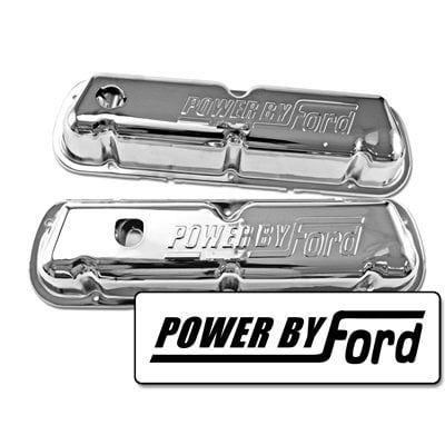 Scott Drake C8OZ-6A582-C Valve Covers Stock Style Chrome