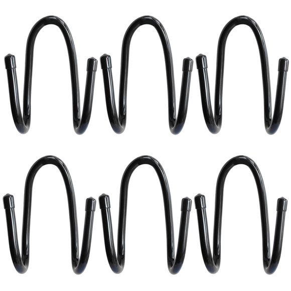 Lot de 6 Crochets de Clôture à Maillons en Métal Enduits de PVC, Robustes et Réglables, Conception Flexible pour Usage Extérieur/intérieur, Tient les Fournitures de Piscine, Outils de Jardin, Serviettes - Comprend 6 Crochets, 6 Vis et 6 Ancres Murales,