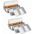 thumbnail image 3 of 2 Pack Electric Chafing Dishes Buffet Set,Roll Top Catering Chafer Server Food Warmer with Cover and 1 Full-Size Pan & 2 Half-Size Pans for Party Wedding Banquet, 3 of 7