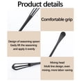 thumbnail image 4 of HCBY 2-in-1 Mini Kitchen Whisk Spatula Combo, 8.7in Multifunctional Manual Egg Beater, Black Plastic Stirrer for Baking Sauces Marinades, 4 of 5