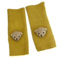 thumbnail image 1 of Guante de medio dedo de invierno con decoración de oso de peluche, manoplas de punto largas para niña, 1 of 5