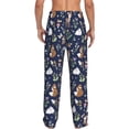thumbnail image 3 of Picia Animals And Wildflowers Mens Soft Woven Cotton Elastic Waistband Sleep Pajama Pant Lounge Sleep Pant With Pockets And Drawstring-X-Large, 3 of 9