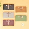 thumbnail image 4 of Cartera delgada plegable de cuero suave con bloqueo RFID para mujer, tarjetero con bolsillo, 4 of 5