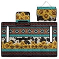 thumbnail image 5 of Whosucclay Cow Print Sunflower Folding Golf Cart Seat Covers, All-Weather Protection Golf Cart Seat Cushion Cover for EZGO Yamaha Club Car 4 Storage Pockets, 5 of 9