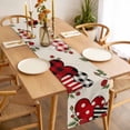 thumbnail image 3 of Valentine's Day Table Runner - 108 Inch Long, Kitchen Dining Table Runner Dresser Scarves, Red Love Heart Roses Romantic Rustic Farmhouse Decor for Coffee Tables Wedding Party Banquet, 3 of 8
