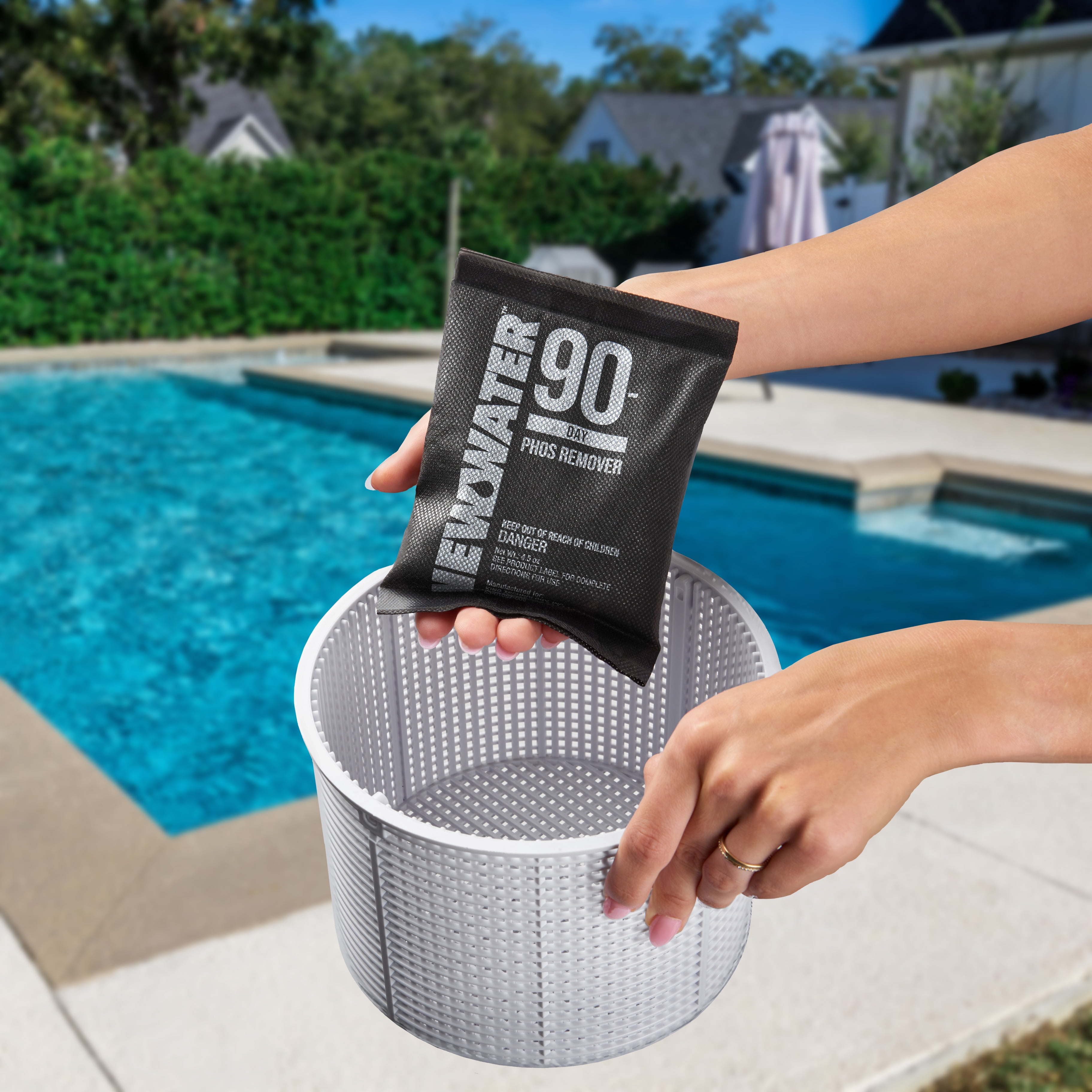 New Water 90-Day Phosphate Remover Pool Pods, Dry Concentrated Formula for Swimming Pools, 3 Pack