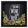 thumbnail image 5 of TORCHED Mississippi Drink Wine Cork Shadow Box 14"x14"x5" | Wall Mount Decor Art | Gray, 5 of 8