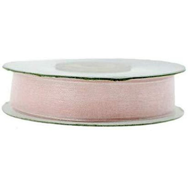 Sheer Organza Ribbon, 5/8inch, 25yard, Light Pink