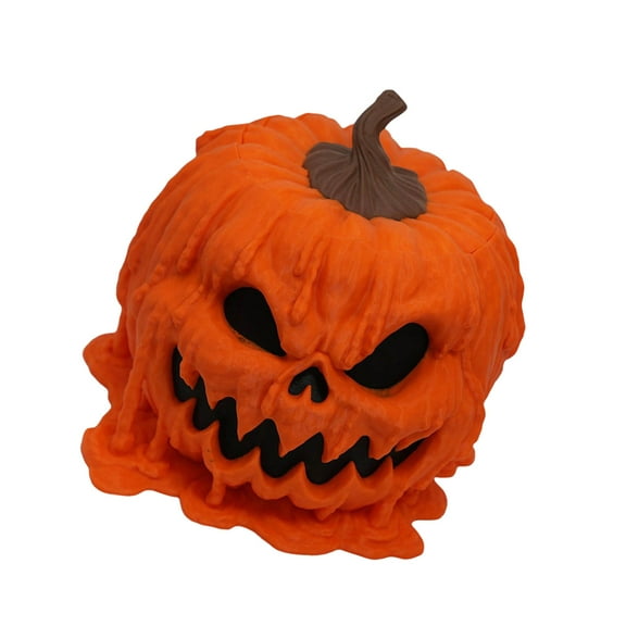 Scary Halloween Melting Pumpkin Candy Bowl with Lid Reusable Sancks Holder Melting Skull Serving Bowl Table Decoration