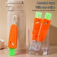 thumbnail image 2 of romoty 3-in-1 Detail Cleaning Brush, 5.1" Multipurpose Bottle Gap & Cup Lid Cleaner for Kitchen, Travel & Baby Essentials, 2 of 9