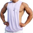 thumbnail image 3 of Men's Tank Top Sleeveless Muscle Stringer Gym XX-Large,Black/White/Blue, 3 of 6