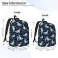 thumbnail image 4 of Balery Glowing Butterfly Vintage Canvas Backpack for Men and Women - Large Capacity, Durable Travel Laptop Bag for School, Work, Hiking, and Outdoor Activities, 4 of 7