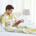 thumbnail image 6 of Honeii Sweet Honey Pattern Mens Pajamas Set,2pcs Men's Lounge Long Sleeve Sleep Shirt and Pajama Bottoms Sleepwear Set,Mens Pjs Sets-Large, 6 of 7