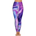 thumbnail image 2 of Women's High Waisted Yoga Leggings with Pockets，Colorful Tie Dye Vortex，Tummy Control Non See Through Workout Athletic Running Yoga Pants, 2 of 6
