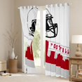 thumbnail image 3 of Homewish Boys Ball Lover Blackout Curtains Set of 2 (52x84 Each),Rugby Football Sport Window Curtains,Red White Gray Curtains and Drapes For Teens,Ultra Soft Home Decor, 3 of 6