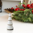 thumbnail image 5 of Bfogop White Christmas Tree Figurines Tabletop Tree 9.5 Inch Small Wooden Christmas Trees Figurine Home Decor Decorative Xmas Trees for Table Indoor Decor Elegant Fireplace Living Room, 5 of 6