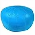 thumbnail image 3 of Mina Stuffed Moroccan Leather Pouf Ottoman, 20" Diameter and 13" Height (Turquoise), 3 of 3