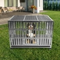 thumbnail image 6 of Confote 47"  Stainless Steel Dog Cage Heavy Duty Pet Kennel Foldable Dog Kennels Stackable Dog Crate Pet Playpen with Double Door for Large and X-Large Dogs, 6 of 6