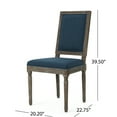 thumbnail image 5 of JERFIT Navy Blue Fabric Upholstered Dining Chairs Set of 2, Modern Farmhouse Kitchen Side Chairs with Solid Rubberwood Legs, 5 of 9