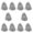 Silver, variant on POPETPOP 10Pcs Plated Silver Cheerleading Pom Poms Reliable Material with Comfortable Grip for Festival and Sports