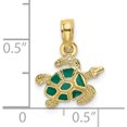 thumbnail image 3 of 10K Textured and Enameled Sea Turtle Charm Yellow Gold Material Luxe Classic Captivating Bring sparkle and sophistication to your day, 3 of 4