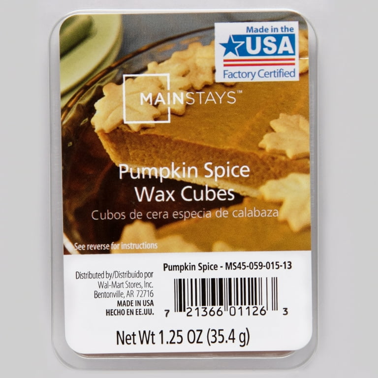Mainstays 6 Cube Pumpkin Spice Wax Melts, 1.25 oz 