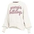 thumbnail image 2 of Women's Pressbox Cream Georgia Bulldogs Chelsea Oversized Pullover Sweatshirt, 2 of 3
