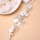 thumbnail image 3 of Tocado de flores blancas de princesa, vestido de pelo de perlas, accesorios para el cabello de boda de cristal nupcial para niñas, tocado de niña LingWen 1327533222426, 3 of 5