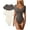 Tea Leaf Beige, variant on Women's 2 Piece Bodysuits Sexy Ribbed One Piece Square Neck Short Sleeve Bodysuits