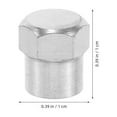 thumbnail image 2 of HEMOTON Stainless Steel Tire Valve Caps with Added Protection for Car Use Silver Color 20 Pieces, 2 of 8