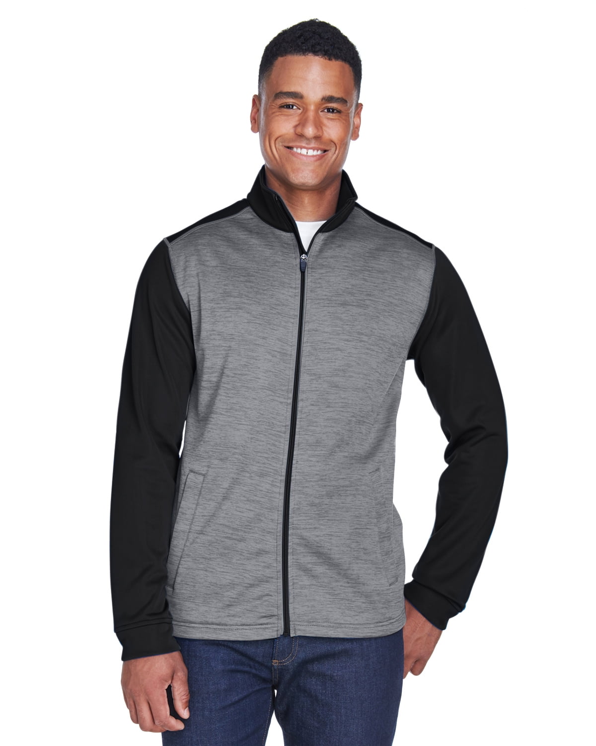 Devon /& Jones Womens Newbury Colorblock M/élange Fleece Full-Zip