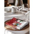 thumbnail image 6 of Red Snowman Cloth Napkins Set of 4 Reusable Dinner Napkins, Christmas Winter Snowflake Xmas Tree Cocktail Napkin Washable Table Napkins for Wedding/Holiday Party/Baby Shower 20"x20", 6 of 7