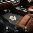 thumbnail image 6 of Zufioo Keep Life Simple Daisy Flower Print Car Floor Mats Four-piece Set, Car Interior Accessories - Corrosion-resistant, Non-Slip, Suitable for Cars, Trucks, Vans, 6 of 7